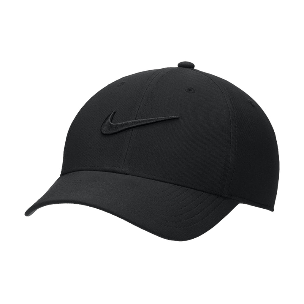 Nike Dri-FIT Club Structured Hat, tennis hat, sports apparel, moisture-wicking hat, structured cap, adjustable back strap, curved brim, athletic headwear, tennis gear, sports accessories, Swiss Sports Haus, West Vancouver sports store.