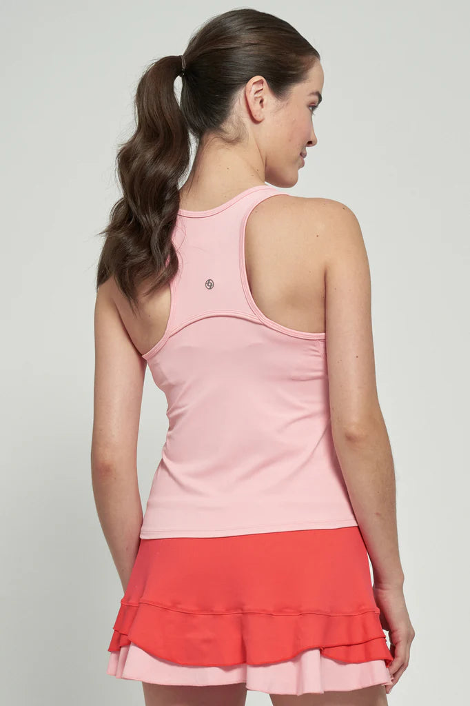 Lija Elite Daily Tank, women's tennis tank, tennis apparel, tennis clothing, moisture-wicking tank, athletic tank, breathable tennis top, stylish tennis wear, performance tank top, lightweight tennis tank, comfortable tennis clothing, Swiss Sports Haus, West Vancouver tennis shop.