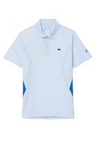 Lacoste Men's Tennis x Novak Djokovic Fan Version Polo, tennis polo shirt, Novak Djokovic polo, Lacoste tennis apparel, high-quality tennis wear, breathable tennis polo, classic collar polo, button placket polo, Lacoste crocodile logo, men's tennis clothing, Swiss Sports Haus, West Vancouver sports shop, tennis gear, tennis fashion.