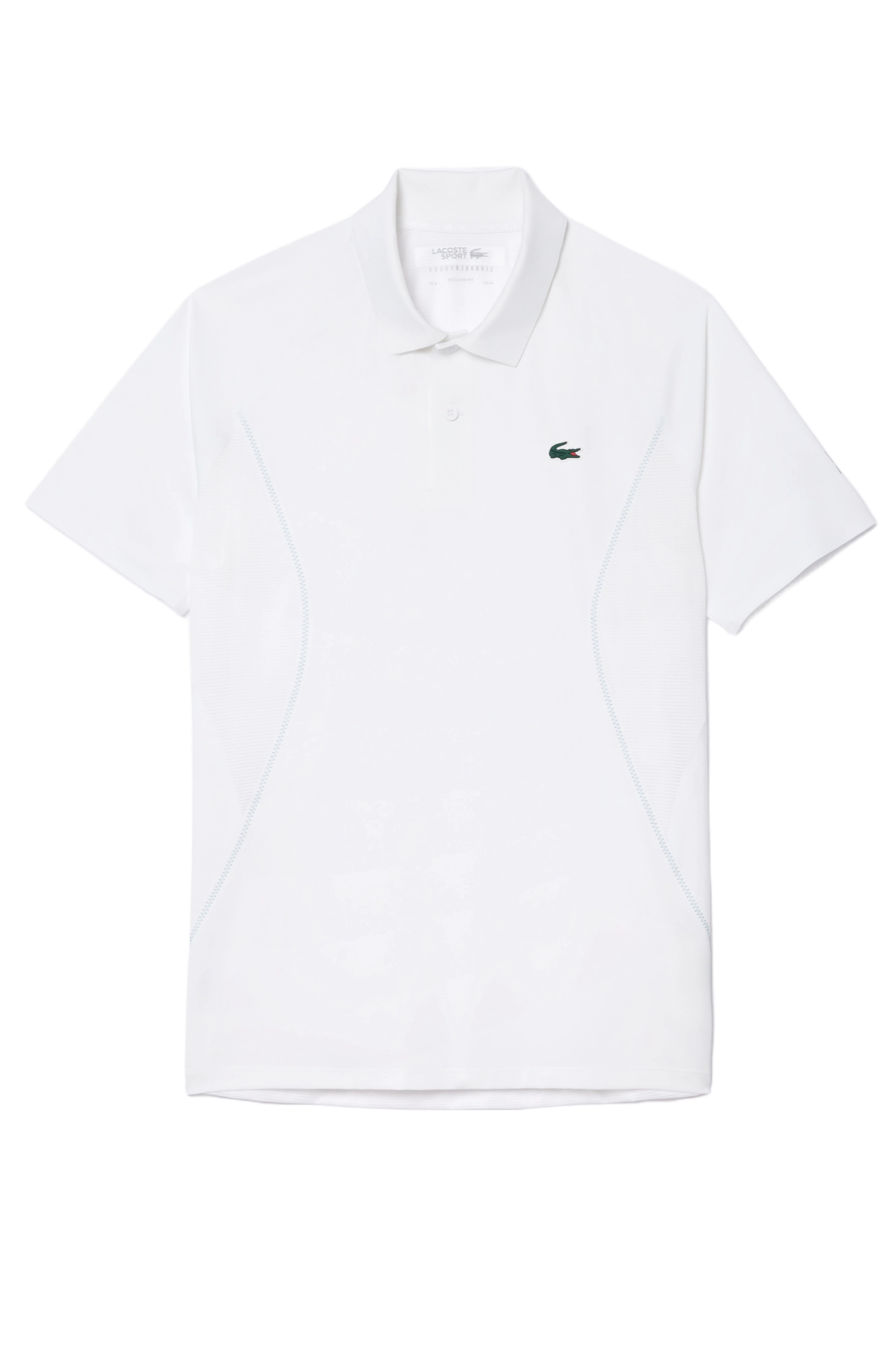 Lacoste Men's Tennis X Novak Djokovic Ultra-Dry Polo, tennis apparel, performance polo shirt, moisture-wicking polo, breathable tennis shirt, lightweight tennis wear, stylish tennis clothing, Lacoste tennis polo, Novak Djokovic polo, ultra-dry fabric, tennis gear, sportswear, Swiss Sports Haus, West Vancouver tennis shop.