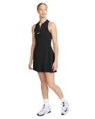 Nike Tennis Women's Dri-FIT Advantage Dress, tennis dress, women's tennis apparel, Dri-FIT technology, moisture-wicking dress, athletic cut dress, built-in shorts, tennis gear, high-performance tennis wear, stylish tennis dress, Swiss Sports Haus, West Vancouver tennis shop, tennis clothing, sportswear, tennis outfit.