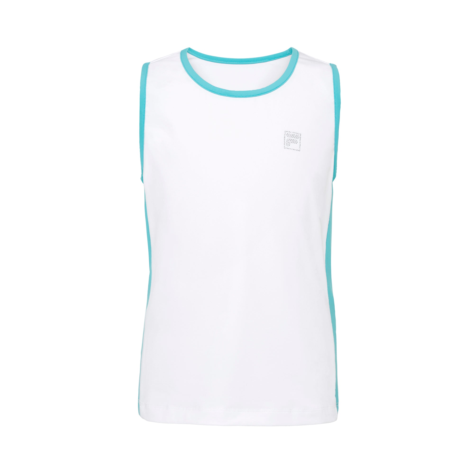  Fila Girls Full Coverage Tank, girls' tennis clothing, tennis tank top, sports apparel for girls, full coverage tank top, breathable fabric, moisture-wicking tank, athletic wear, comfortable tank, tennis gear, sportswear, Swiss Sports Haus, West Vancouver sports shop.