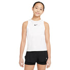 Nike Girls Dri-FIT Victory Tank, tennis apparel, athletic tank top, Dri-FIT technology, moisture-wicking tank, breathable fabric, racerback design, tennis gear, sportswear, tennis clothing, Swiss Sports Haus, West Vancouver sports store, girls tennis top, Nike tennis wear.