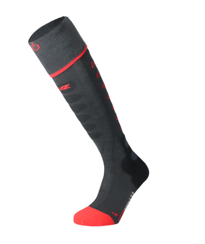 Lenz Heat Sock 5.1, heated socks, winter sports socks, ski socks, thermal socks, battery-powered heated socks, foot warmers, moisture-wicking socks, compression socks, high-performance ski socks, winter gear, ski accessories, cold weather gear, Lenz socks, Swiss Sports Haus, West Vancouver ski shop.