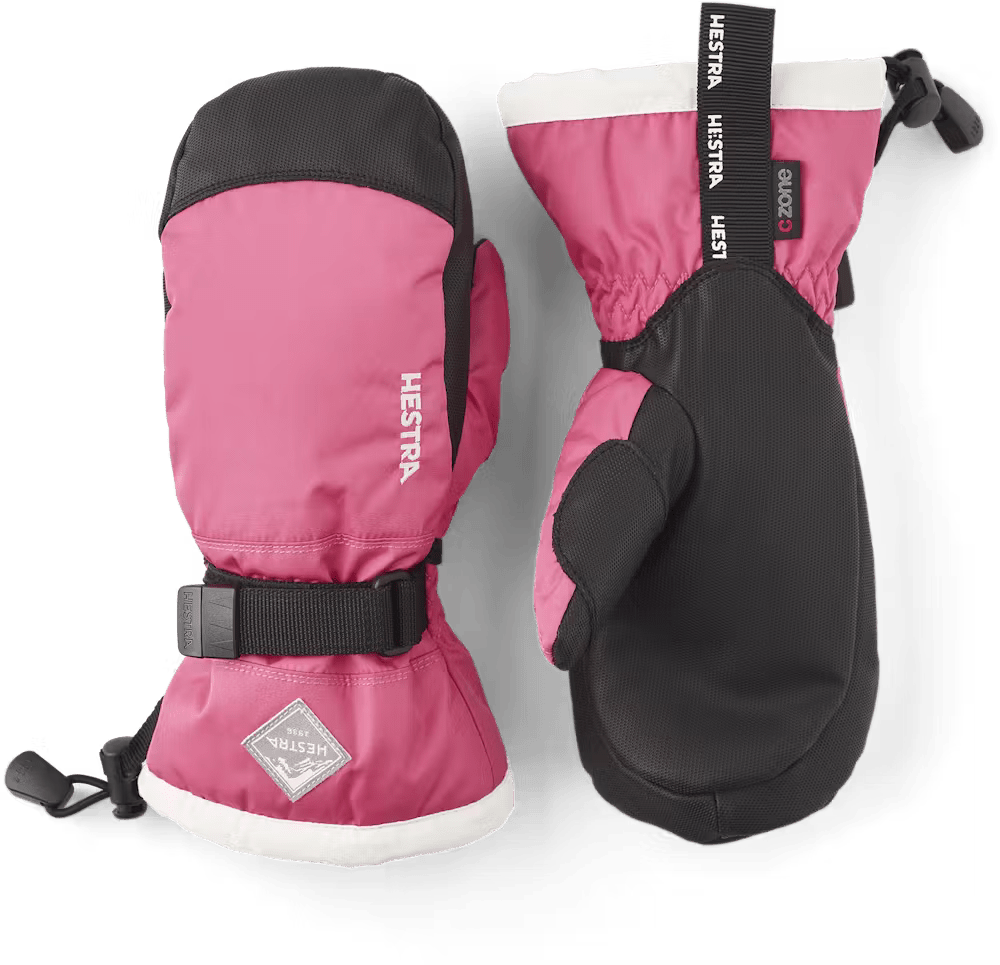 Hestra Jr Gauntlet CZone Mitt, kids' ski mittens, junior ski gloves, insulated ski mittens, waterproof ski mittens, Hestra gloves, winter sports mittens for kids, CZone technology mittens, ski gear for children, Swiss Sports Haus, West Vancouver ski shop.