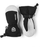 Hestra Jr Heli Ski Mitt, kids' ski mittens, junior ski gloves, insulated ski mittens, waterproof ski mitts, Hestra ski gear, winter gloves for kids, snow mittens for children, skiing accessories for kids, Swiss Sports Haus, West Vancouver ski shop.