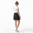 Daily Sports, women's Lyric 18" golf skort, Swiss Sports Haus, West Vancouver, inner shorts, elastic waistband, comfortable stretch fabric, freedom of movement, wind-repellent, water-repellent, wrinkle-free, quick-drying, confident style, athletic wear, golf.