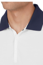 FILA Men's Essentials Heritage Jacquard Polo, polo shirt, tennis apparel, jacquard knit polo, breathable polo, retro-inspired design, ribbed collar, buttoned placket, tennis wear, casual polo, high-quality polo shirt, Swiss Sports Haus, West Vancouver sports store.