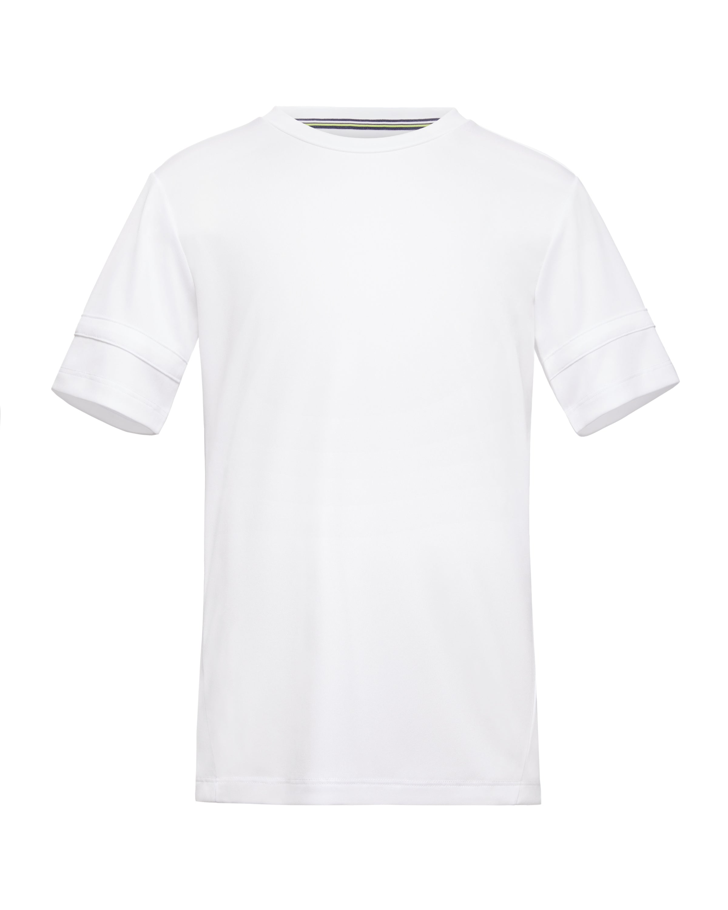 Fila Boys PLR Doubles Crew Top, boys tennis top, tennis clothing, sporty crew top, breathable tennis wear, ribbed neckline, contrasting color accents, tennis gear, athletic top, Swiss Sports Haus, West Vancouver tennis shop.