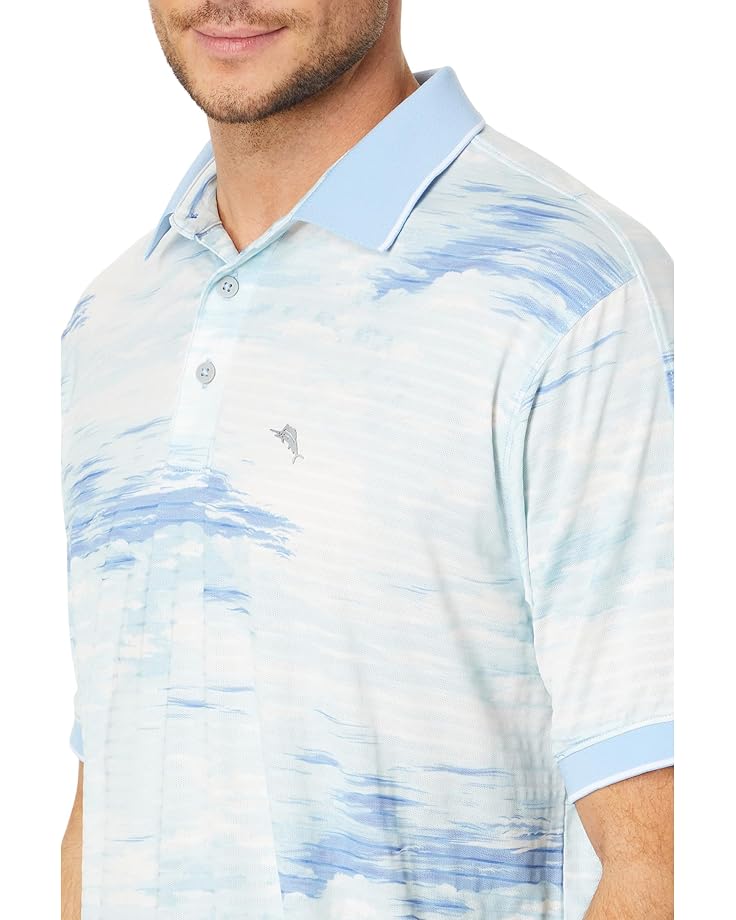 Tommy Bahama Men's Pal Desert Skyway Polo, golf polo shirt, casual polo, stylish polo shirt, breathable fabric, moisture-wicking polo, desert-inspired pattern, relaxed fit polo, comfortable golf wear, Swiss Sports Haus, West Vancouver golf apparel, men's golf clothing, golf shop, casual golf polo, Swiss Sports Haus West Vancouver.