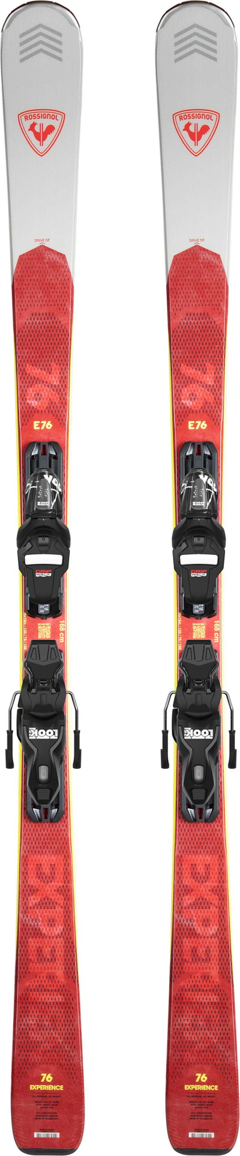 2024 Rossignol Experience 76 skis, Xpress 10 GripWalk bindings, all-mountain skis, lightweight skis, versatile skis, smooth turns, enhanced grip bindings, ski package, Rossignol skis, GripWalk bindings, skiing gear, winter sports gear, ski shop, Swiss Sports Haus, West Vancouver ski shop.