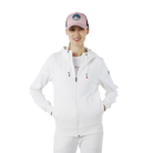 Rossignol Women's Full-Zip Hooded Logo Cotton Sweatshirt, women's sweatshirt, full-zip hoodie, cotton sweatshirt, Rossignol logo, casual wear, golf apparel, comfortable sweatshirt, stylish hoodie, golf gear, women's golf clothing, Swiss Sports Haus, West Vancouver golf shop, golf sweatshirt, women's golf hoodie.