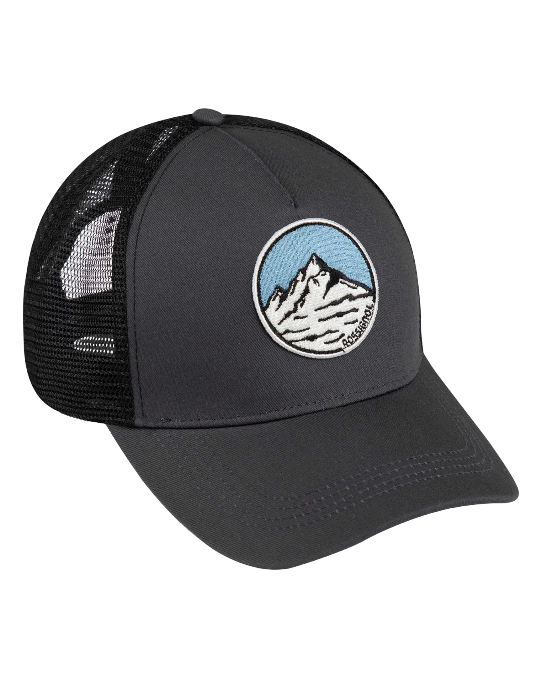 Rossignol Mesh Cap, golf cap, breathable mesh cap, adjustable strap cap, Rossignol logo, casual wear, outdoor activities, comfortable cap, stylish golf cap, Swiss Sports Haus, West Vancouver sports shop.