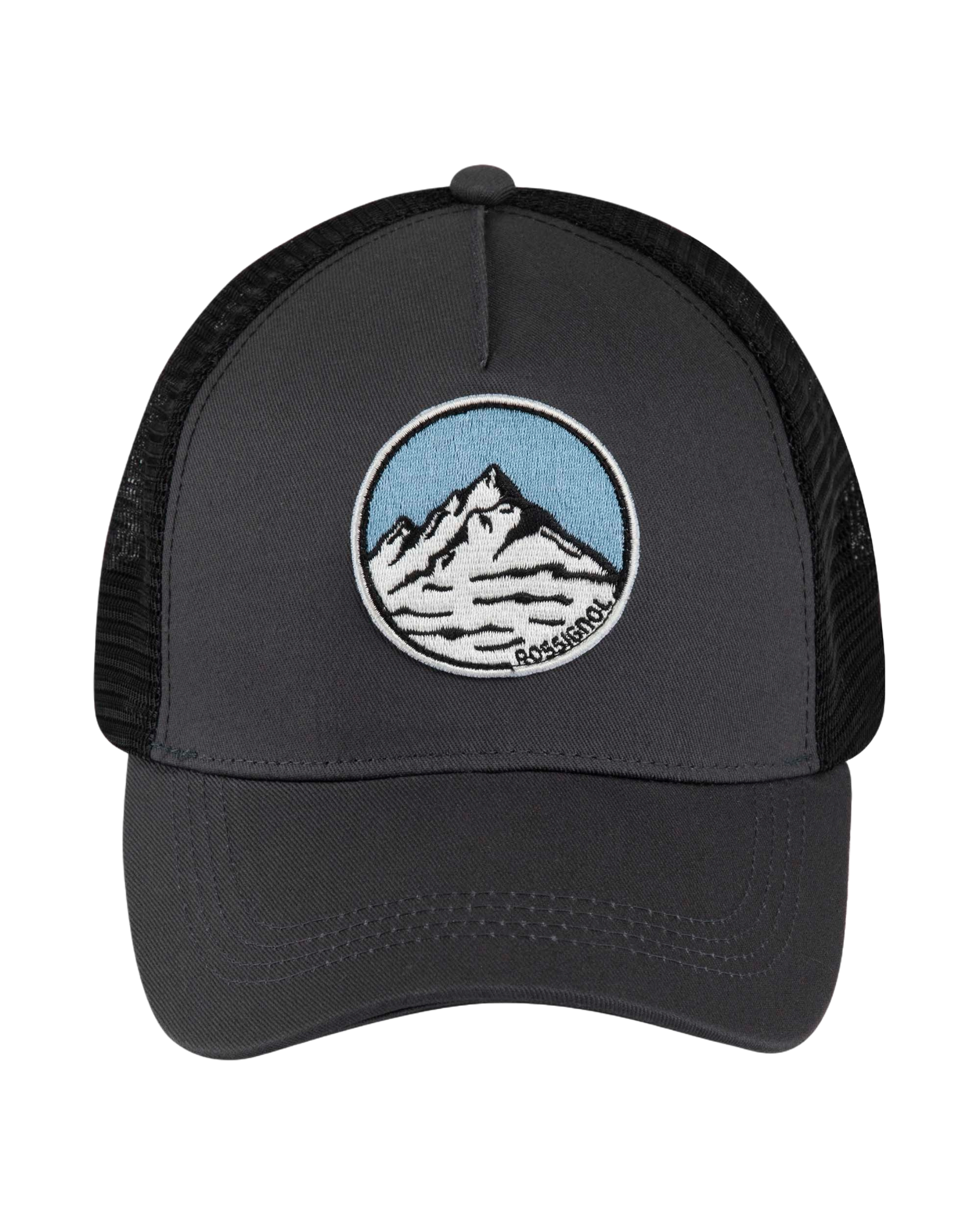 Rossignol Mesh Cap, golf cap, breathable mesh cap, adjustable strap cap, Rossignol logo, casual wear, outdoor activities, comfortable cap, stylish golf cap, Swiss Sports Haus, West Vancouver sports shop.