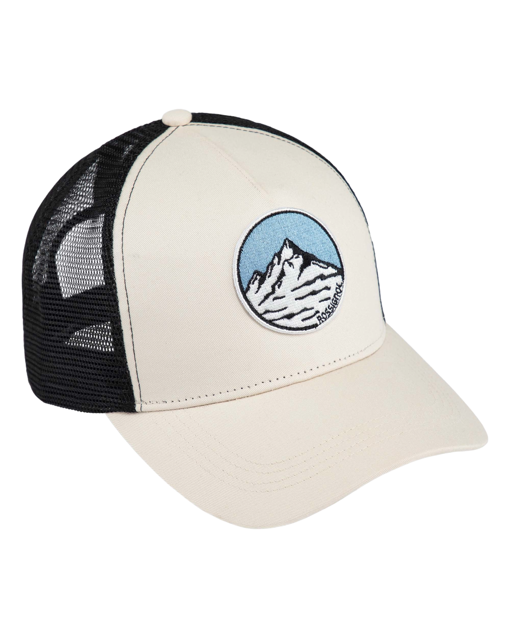 Rossignol Mesh Cap, golf cap, breathable mesh cap, adjustable strap cap, Rossignol logo, casual wear, outdoor activities, comfortable cap, stylish golf cap, Swiss Sports Haus, West Vancouver sports shop.