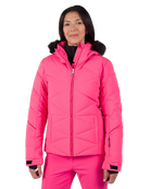 Rossignol Women's Staci Ski Jacket, women's ski jacket, ski clothing, winter sports apparel, high-performance ski jacket, waterproof ski jacket, breathable ski jacket, insulated ski jacket, removable hood, zippered pockets, adjustable cuffs, snow skirt, skiing gear, winter sports gear, Swiss Sports Haus, West Vancouver ski shop.