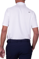  KJUS Men's Savin Structure Polo, golf clothing, men's golf polo, breathable polo, moisture-wicking fabric, performance polo, stylish golf wear, classic collar, textured pattern polo, golf apparel, Swiss Sports Haus, West Vancouver golf shop, golf gear, premium golf clothing.