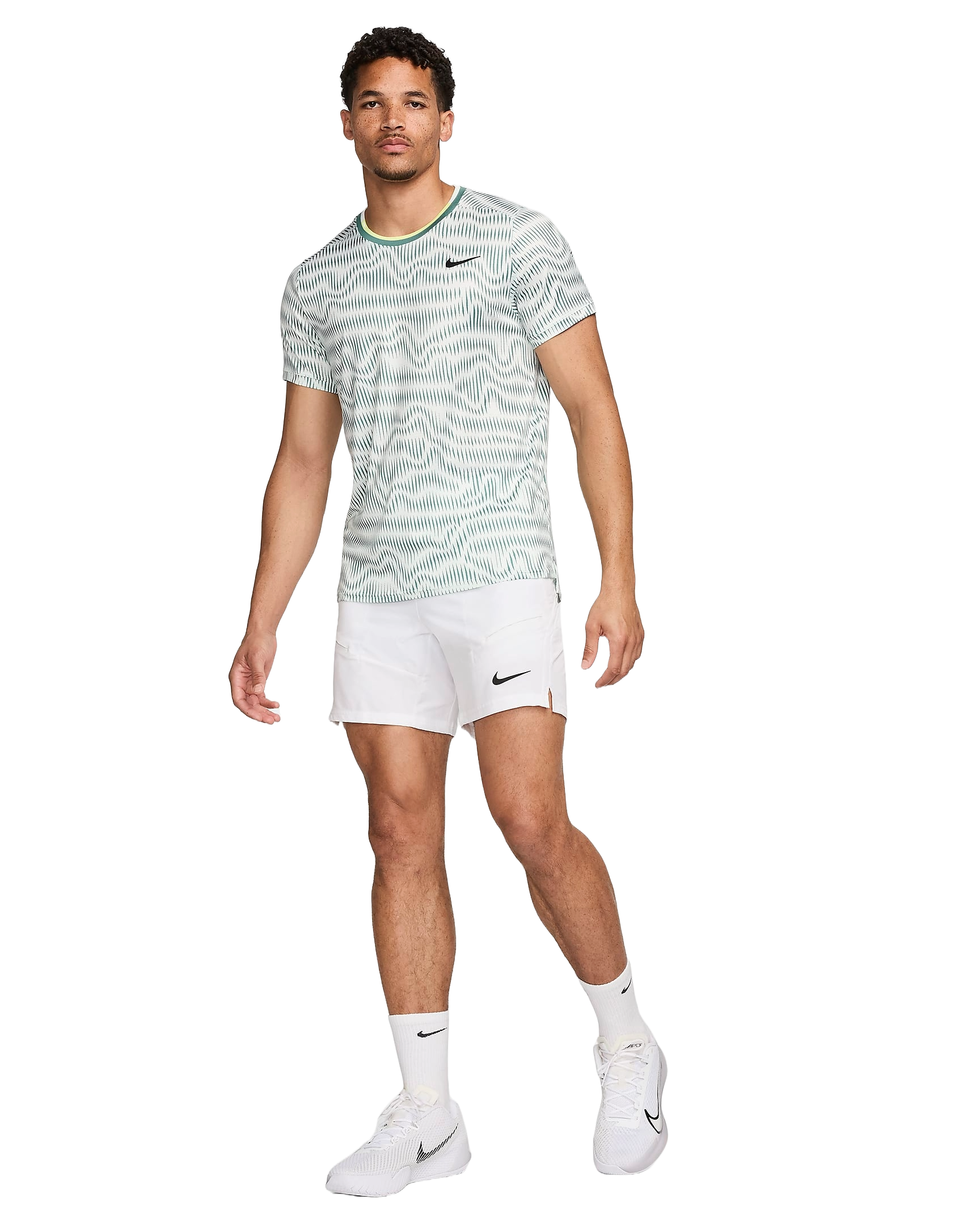 Nike Tennis Men’s Dri-FIT Advantage 7" Short, tennis shorts, men’s tennis apparel, Dri-FIT technology, breathable tennis shorts, lightweight shorts, 7" inseam, elastic waistband, adjustable fit, tennis gear, tennis clothing, athletic shorts, Swiss Sports Haus, West Vancouver tennis shop.