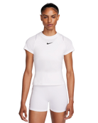 Nike Tennis Women's Dri-FIT Advantage Top, tennis clothing, women’s tennis top, Dri-FIT fabric, moisture-wicking top, athletic wear, breathable tennis top, stylish tennis apparel, tennis gear, performance top, Swiss Sports Haus, West Vancouver tennis shop.