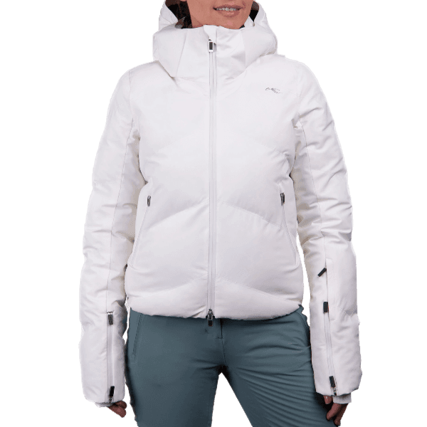 KJUS Women’s Bluebird Jacket, women’s ski jacket, high-performance ski jacket, insulated ski jacket, waterproof ski jacket, breathable ski jacket, KJUS winter apparel, stylish ski jacket for women, winter sports jacket, Swiss Sports Haus, West Vancouver ski shop.