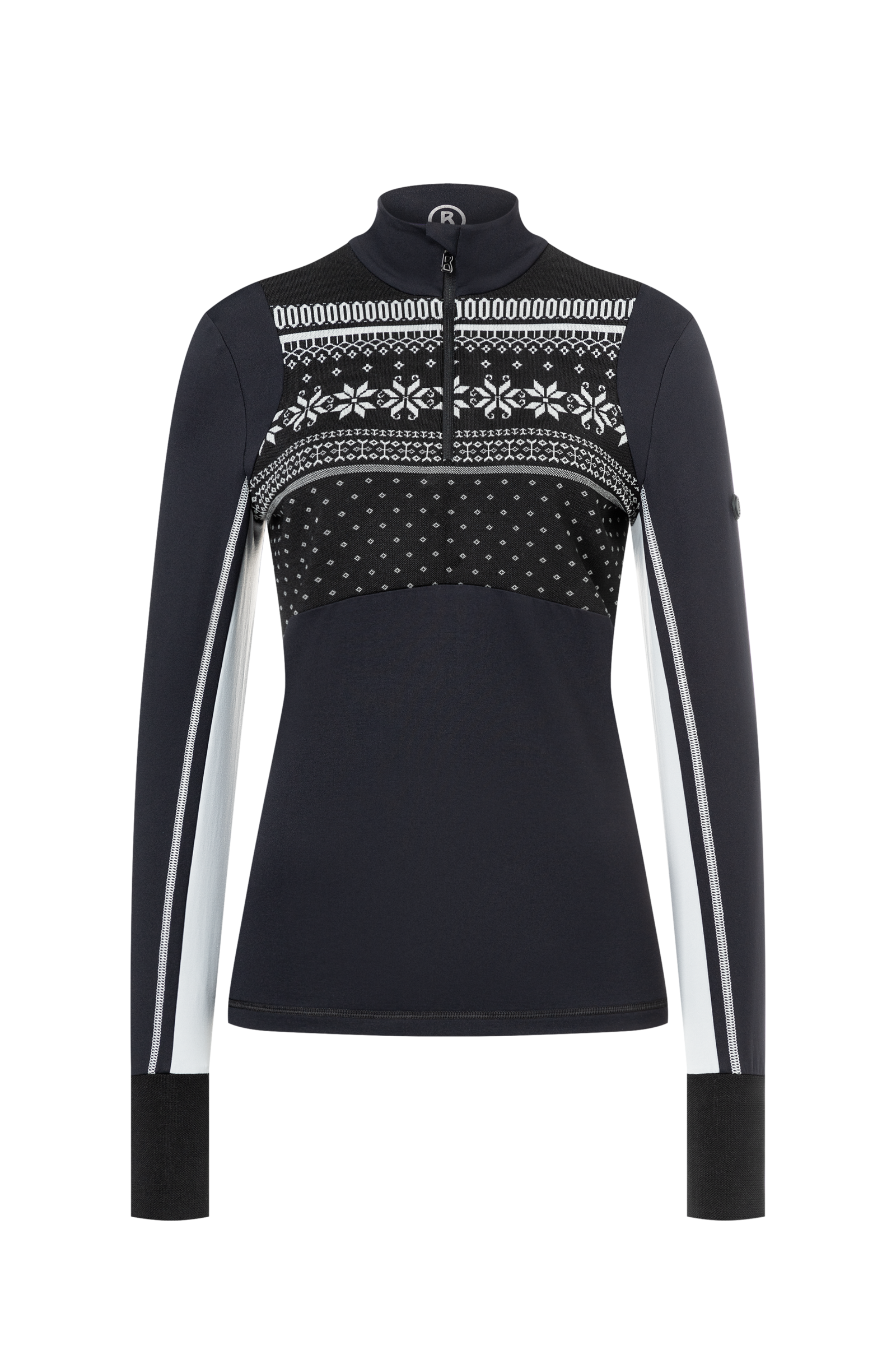 Bogner W Jorina T-Neck, women’s turtleneck, stylish women’s turtleneck, high-performance turtleneck, Bogner ski apparel, moisture-wicking turtleneck, warm winter base layer, skiing gear for women, Swiss Sports Haus, West Vancouver ski shop.