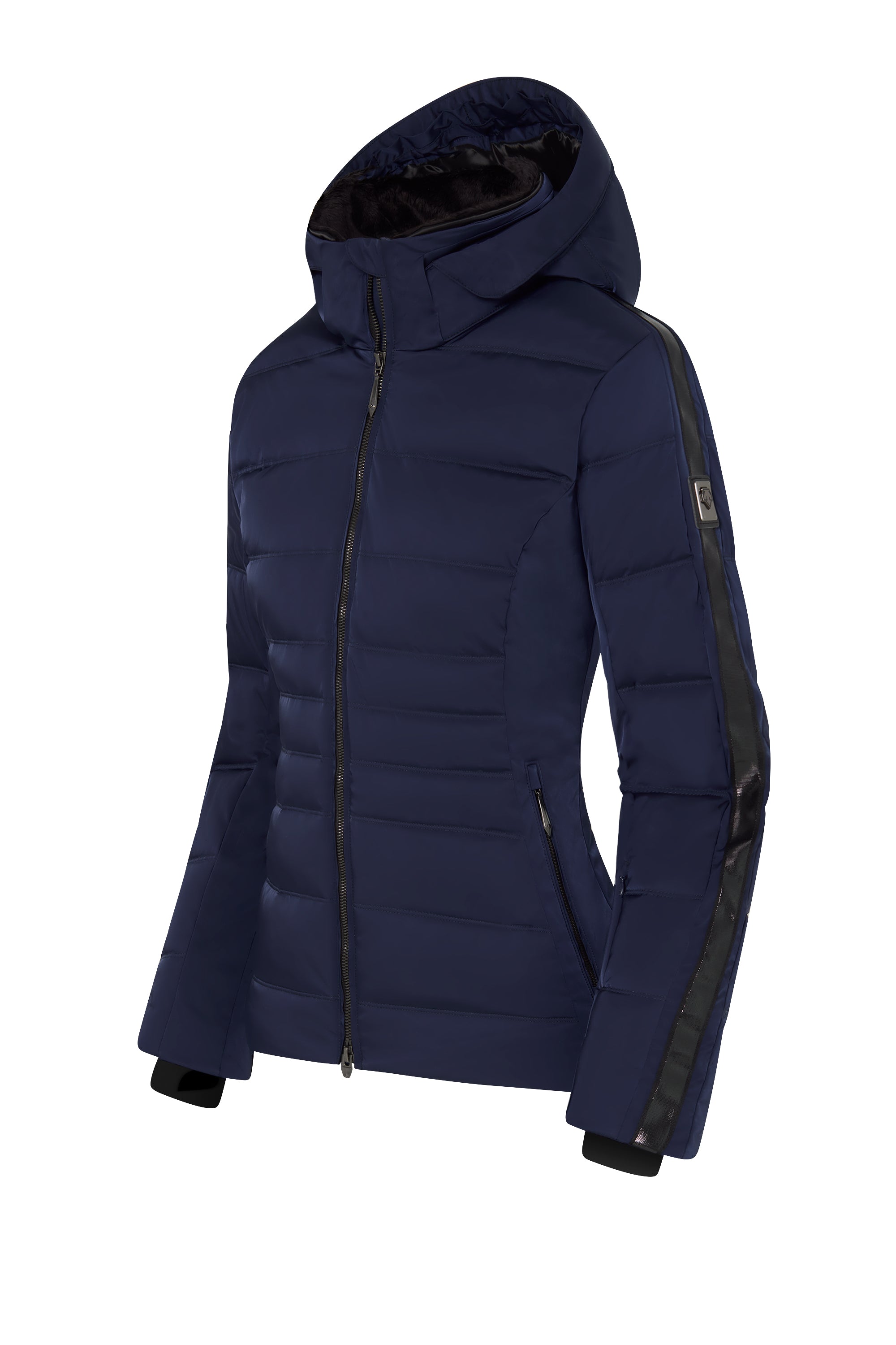 Descente Women’s Maribel Down Jacket, women’s down jacket, insulated down jacket, winter coat for women, high-performance down jacket, warm down jacket, stylish winter jacket, ski jacket, winter sports apparel, Swiss Sports Haus, West Vancouver ski shop.