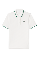 Lacoste Women's Sport Contrast Collar Piqué Polo, women's tennis polo, Lacoste tennis shirt, contrast collar polo, sport polo for women, breathable piqué fabric, stylish tennis apparel, women's sportswear, tennis clothing, Lacoste sport collection, Swiss Sports Haus, West Vancouver tennis apparel, women's tennis gear, comfortable tennis polo, athletic wear for women.