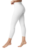 Alo 7/8 High-Waist Airbrush Leggings featuring sculpting Airbrush fabric, high-rise waistband, four-way stretch, and moisture-wicking performance.