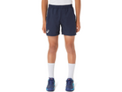ASICS Boys' Tennis Shorts featuring lightweight performance fabric, side pockets, moisture management, and an athletic fit.