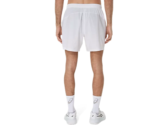 ASICS Court 7-inch Tennis Shorts featuring lightweight performance fabric, side pockets, moisture management, and an athletic fit.