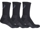 ASICS Training Crew Socks 3 Pack featuring cushioned construction, crew-height coverage, moisture management, and athletic support.
