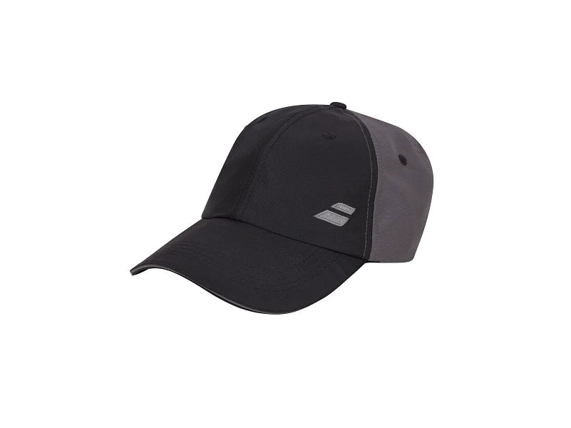 Babolat Basic Logo Cap featuring a curved brim, adjustable fit, breathable construction, and classic Babolat logo detailing.