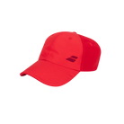 Babolat Basic Logo Cap featuring a curved brim, adjustable fit, breathable construction, and classic Babolat logo detailing.