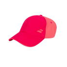 Babolat Basic Logo Cap featuring a curved brim, adjustable fit, breathable construction, and classic Babolat logo detailing.
