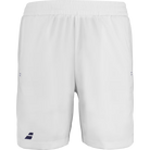 Babolat Boys' Play Tennis Shorts featuring lightweight performance fabric, side pockets, moisture-wicking technology, and an athletic fit.