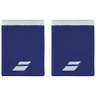 Babolat Jumbo Logo Wristband featuring absorbent fabric, oversized coverage, a comfortable stretch fit, and prominent logo detailing.