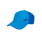 Babolat Junior Basic Logo Cap featuring a curved brim, adjustable fit, embroidered logo, and lightweight construction for junior players.