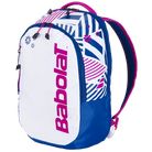 Babolat Kids Backpack featuring dedicated racquet storage, multiple compartments, lightweight construction, and a kid-friendly design.
