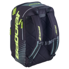 Babolat Pure Aero Backpack featuring dedicated racquet storage, multiple compartments, padded shoulder straps, and Pure Aero-inspired styling.