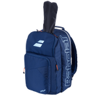 Babolat Pure Drive Backpack featuring dedicated racquet storage, multiple compartments, padded shoulder straps, and Pure Drive-inspired styling.