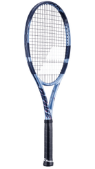 A Babolat Pure Drive Gen 11 high-performance versatile tennis racket in a blue and navy colorway