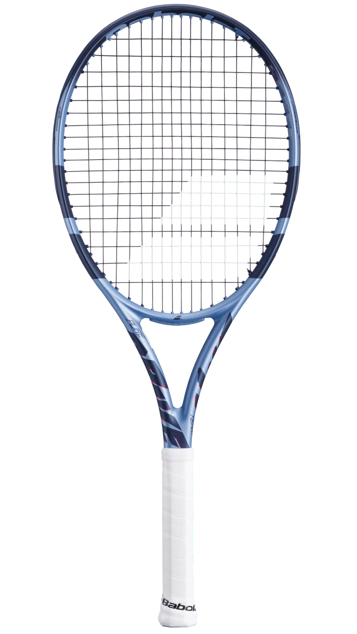 A Babolat Pure Drive Team Gen 11 high-performance versatile and powerful tennis racket in a blue and navy 