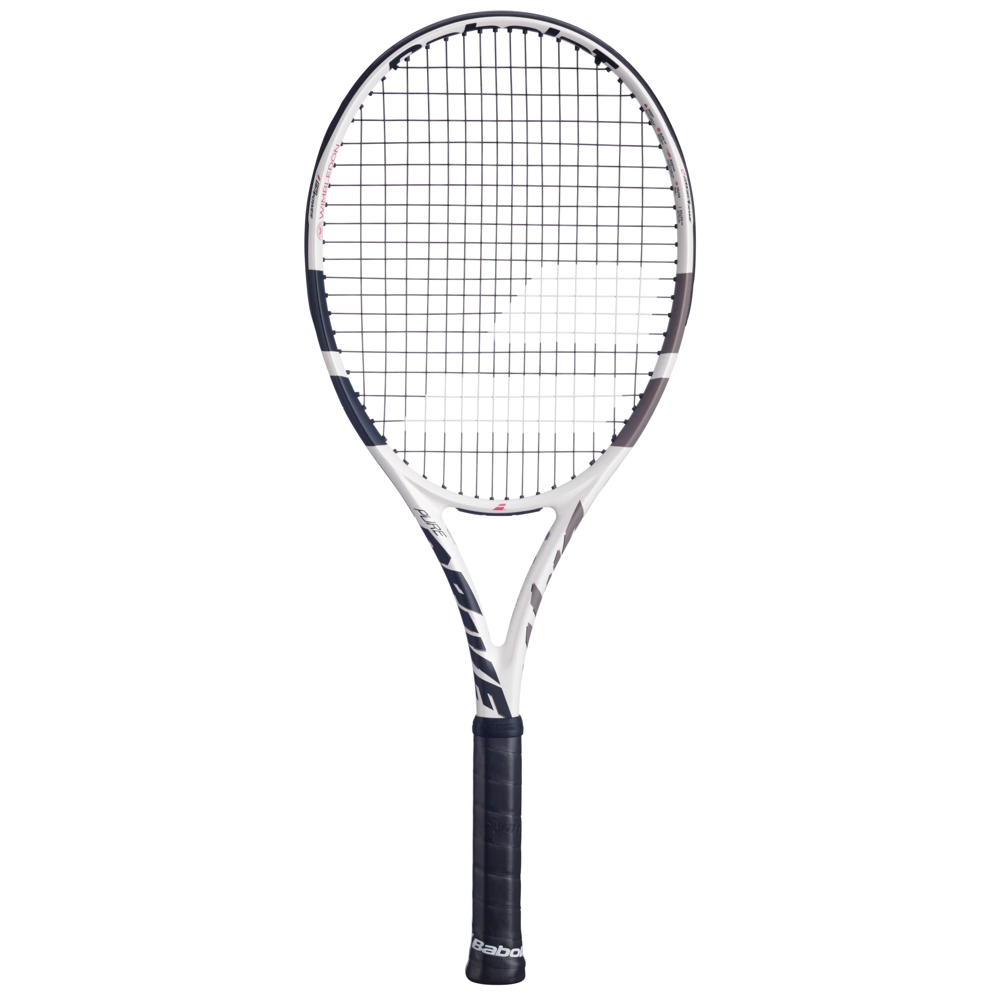 Babolat Pure Drive Wimbledon Edition Performance Tennis Racket in White/Black
