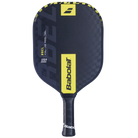 A Babolat RBEL Gen 3 pickleball paddle that has a black and yellow surface