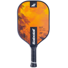 A Babolat RNGD pickleball paddle with a bright orange and black surface