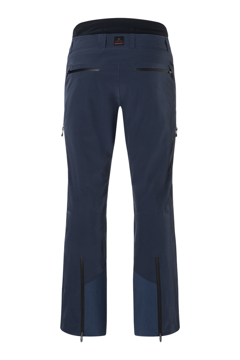 A pair of navy Bogner Fire + Ice Nic-T Ski Pants that feature 20K waterproofing and 20K breathability, a premium 4-way stretch technical fabric, and a sleek silhouette.