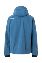 A blue Bogner Fire + Ice Men's Piaro Shell ski jacket that features a 20K waterproof and 20K breathable membrane, a premium 4-way stretch technical fabric, and a sleek silhouette.
