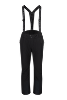 A pair of black Bogner Fire + Ice Men's Scott 3 ski pants that feature a waterproof and breathable membrane, a premium 4-way stretch technical fabric, and a sleek silhouette.