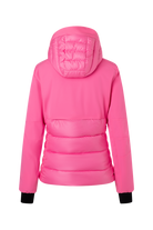 A pink Bogner Fire + Ice Women's Janka 4 ski jacket that features a 20K waterproof and 20K breathable membrane, a premium 4-way stretch fabric, and a form-flattering fashionable silhouette.