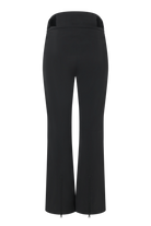 A pair of black Bogner Fire + Ice Women's Nessa-T Ski Pants that feature 20K waterproofing and 20K breathability, a premium 4-way stretch technical fabric, and a sleek silhouette.